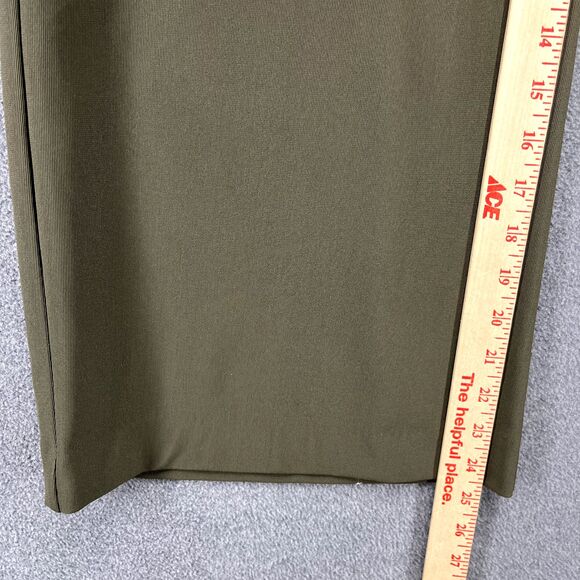 Boston Proper Pants Womens Medium Crop Cargo Wide Leg Olive Green stretch boho - Picture 8 of 15